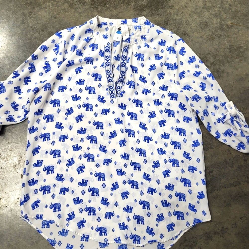 Elephant print blouse